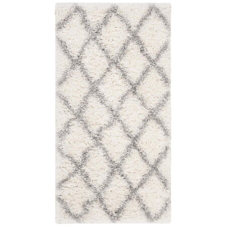 Safavieh 8 x 10 ft. Parma Shag Power-Loomed Rectangle Rug Gray & Cream PMA515G-8